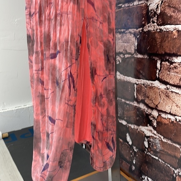 ALOHA Hawaiian Dress Sleeveless Slip Floral Pink Purple Silk Italy Medium Hawaii - Picture 9 of 14